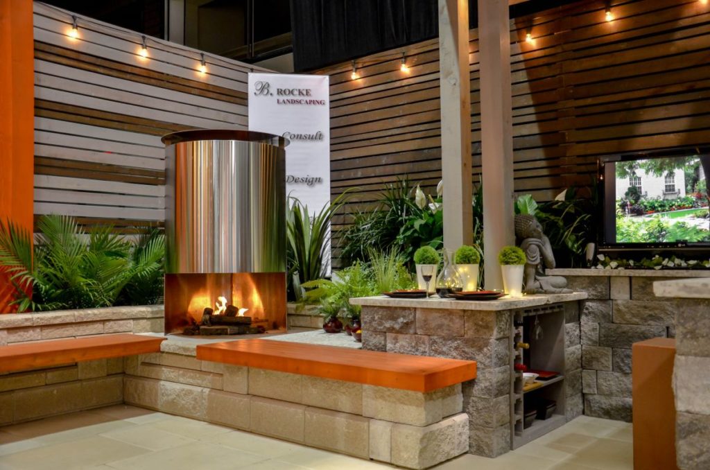 Home Show Fireplace | B. Rocke Landscaping | Winnipeg, Manitoba