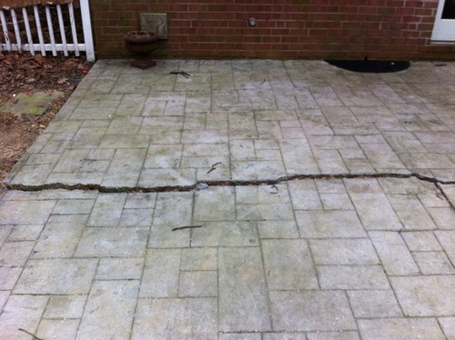Cracked Stamped Concrete