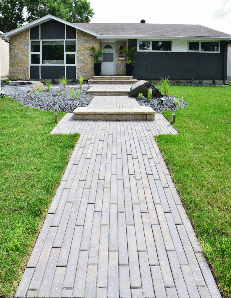 Design Trends | Linear Paving Stones | Boardwalk | B. Rocke Landscaping | Winnipeg, Manitoba