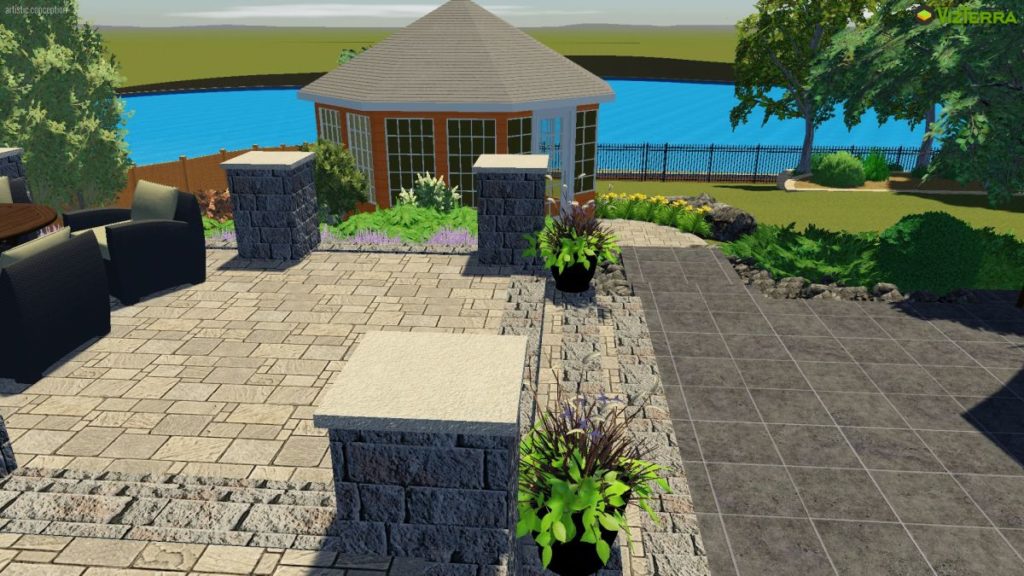 Dining Patio Rendering | B. Rocke Landscaping | Winnipeg, Manitoba