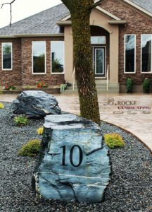 Address Boulder | B. Rocke Landscaping | Winnipeg, Manitoba